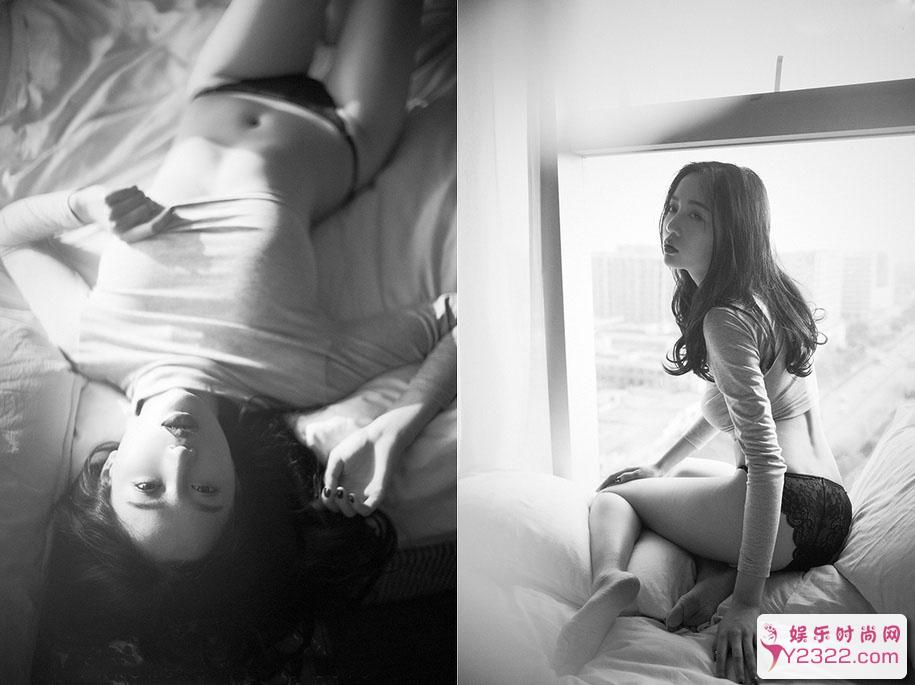 xxoo邪恶图片：大胸熟女黑白写真散发慵懒诱惑气息_Y2OOO.COM第3张