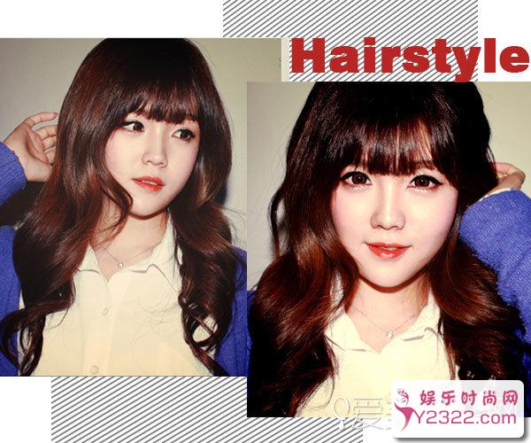 圆脸妹子搭配怎样的发型?快来围观9款适合圆脸妹子刘海_Y2OOO.COM第6张