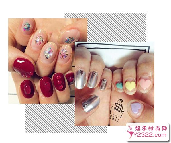 指甲上掀起了“混搭风”——两只手上涂上颜色完全不同的美甲！_Y2OOO.COM第5张