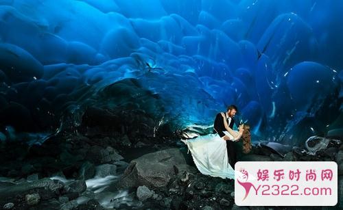 浪漫美cry冰洞婚纱照分享 女人向往的婚纱照1_m.y2ooo.com