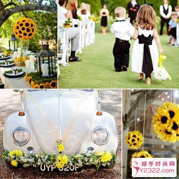 让幸福像花儿一样绽放 向日葵主题婚礼布置效果图_Y2OOO.COM第6张
