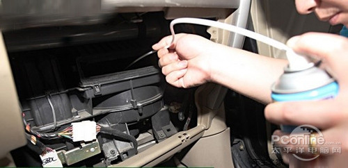 【汽车空调清洗】但是不要打开空调压缩机