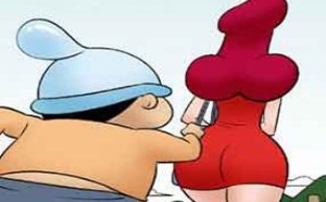 正常男人都想摸一摸美女丰满的乳房和臀部 邪恶漫画
